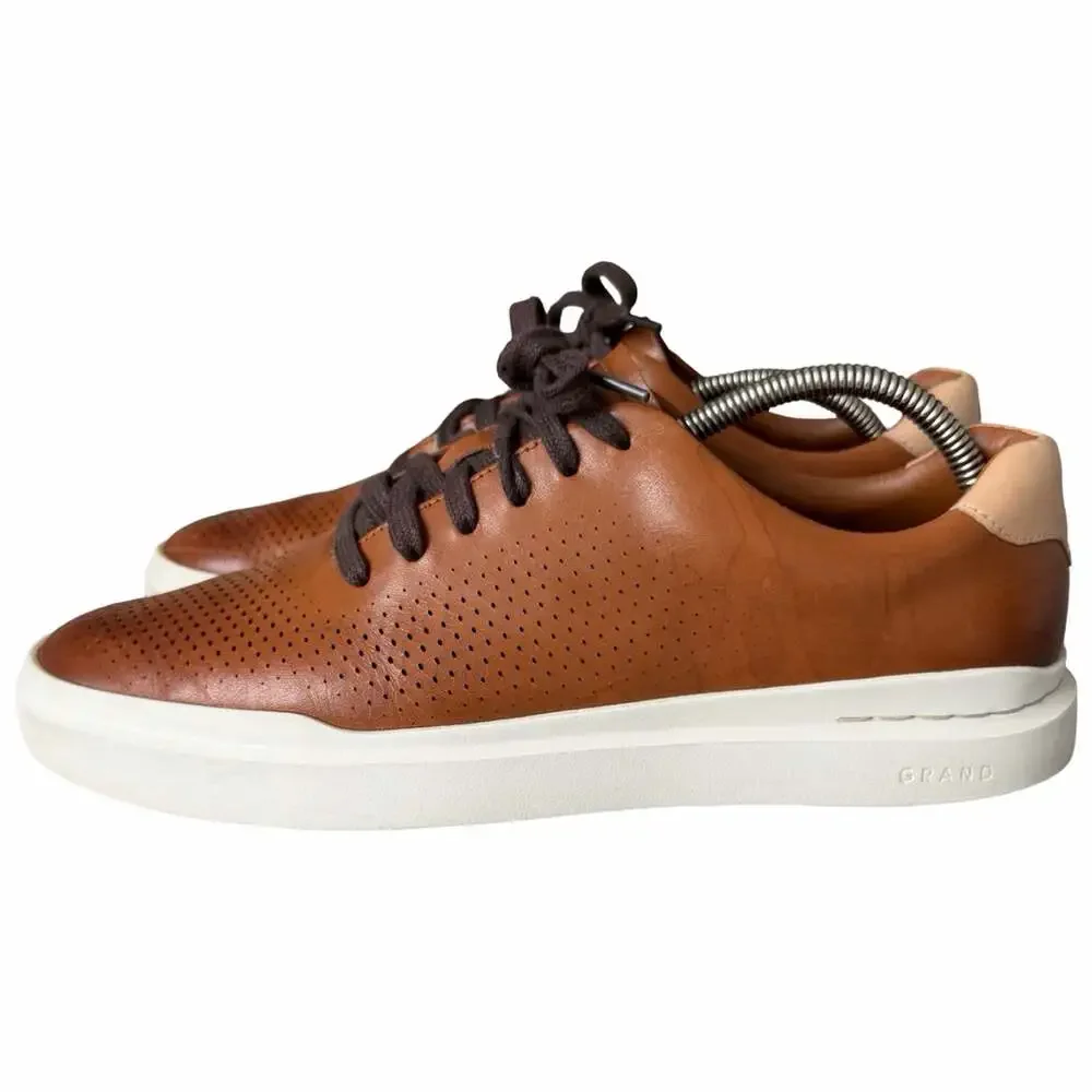Cole Haan GrandPrø Rally Laser Cut Sneaker British Tan Size 10M